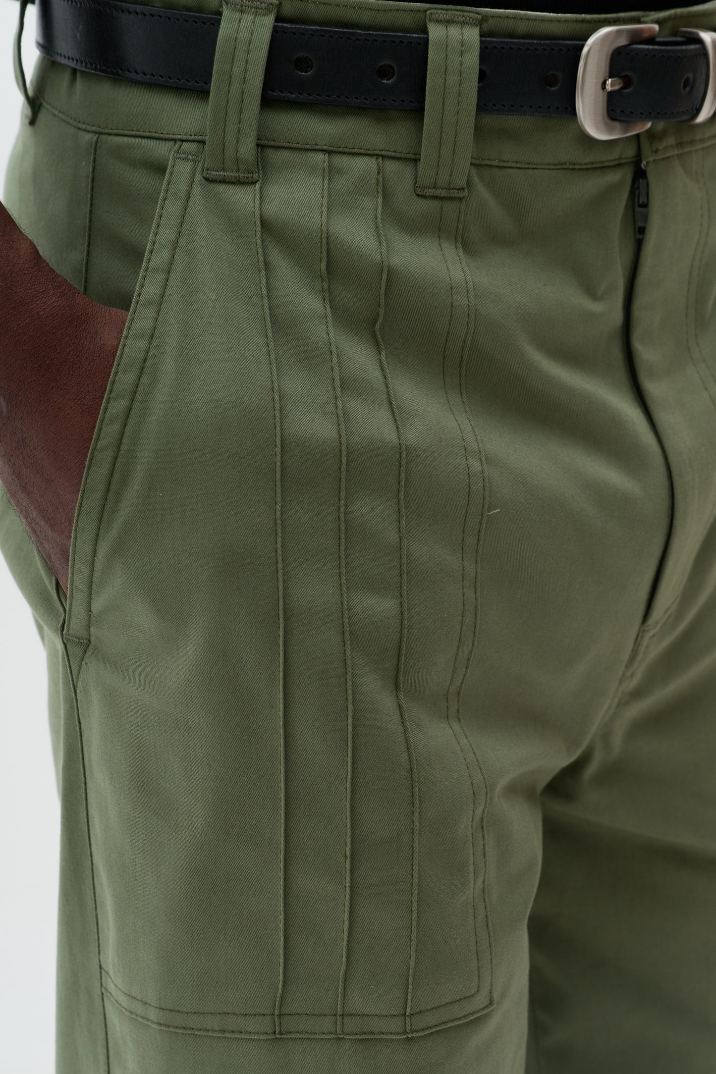Calça Fatigue Tripla Prega - Verde Militar