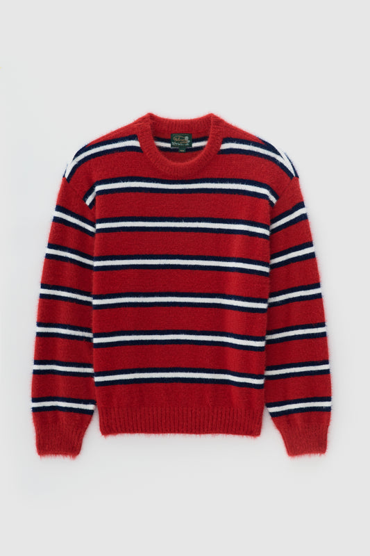 Suéter Listrado Coral - Vermelho e Azul