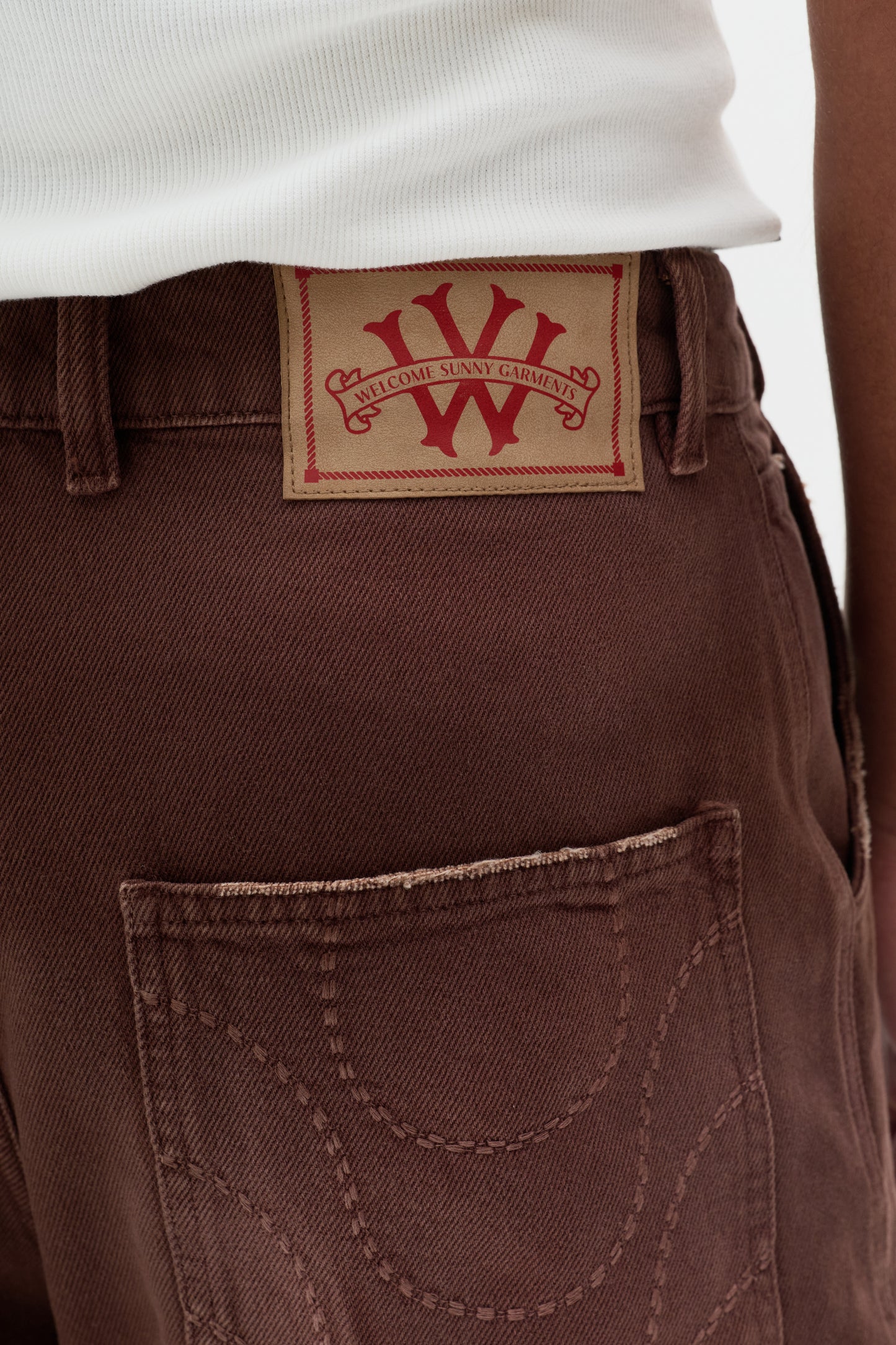 Calça Jeans Wide Dust  - Marrom Stoned