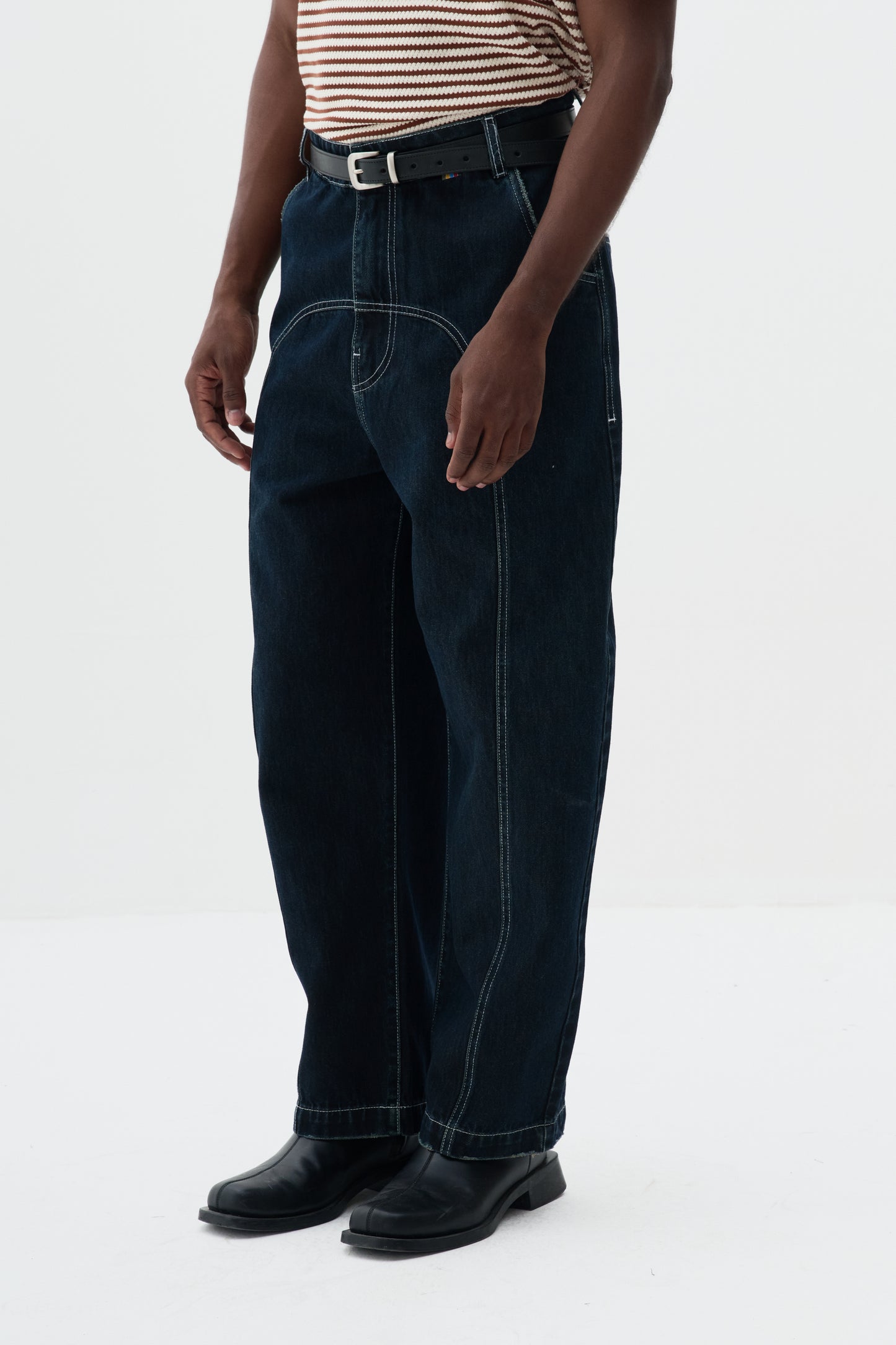 Calça Jeans Wide Stitch - Indigo