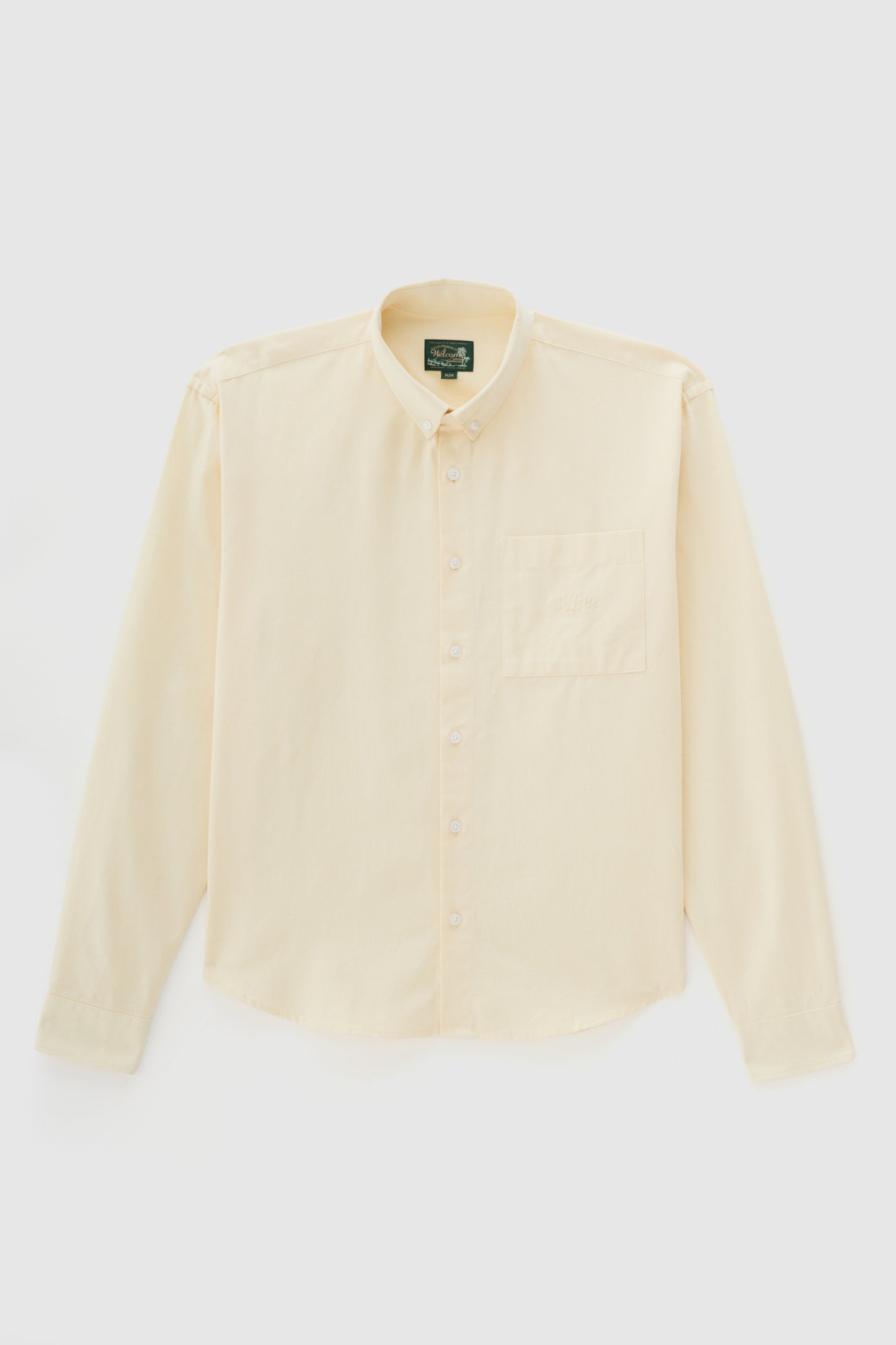 Camisa Oxford Manga Longa - Amarelo Butter