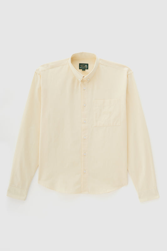 Camisa Oxford Manga Longa - Amarelo Butter