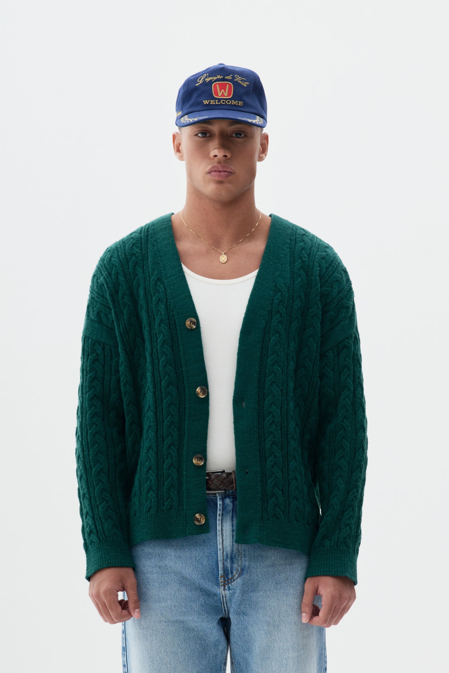 Cardigan Cableknit - Verde Selvagem