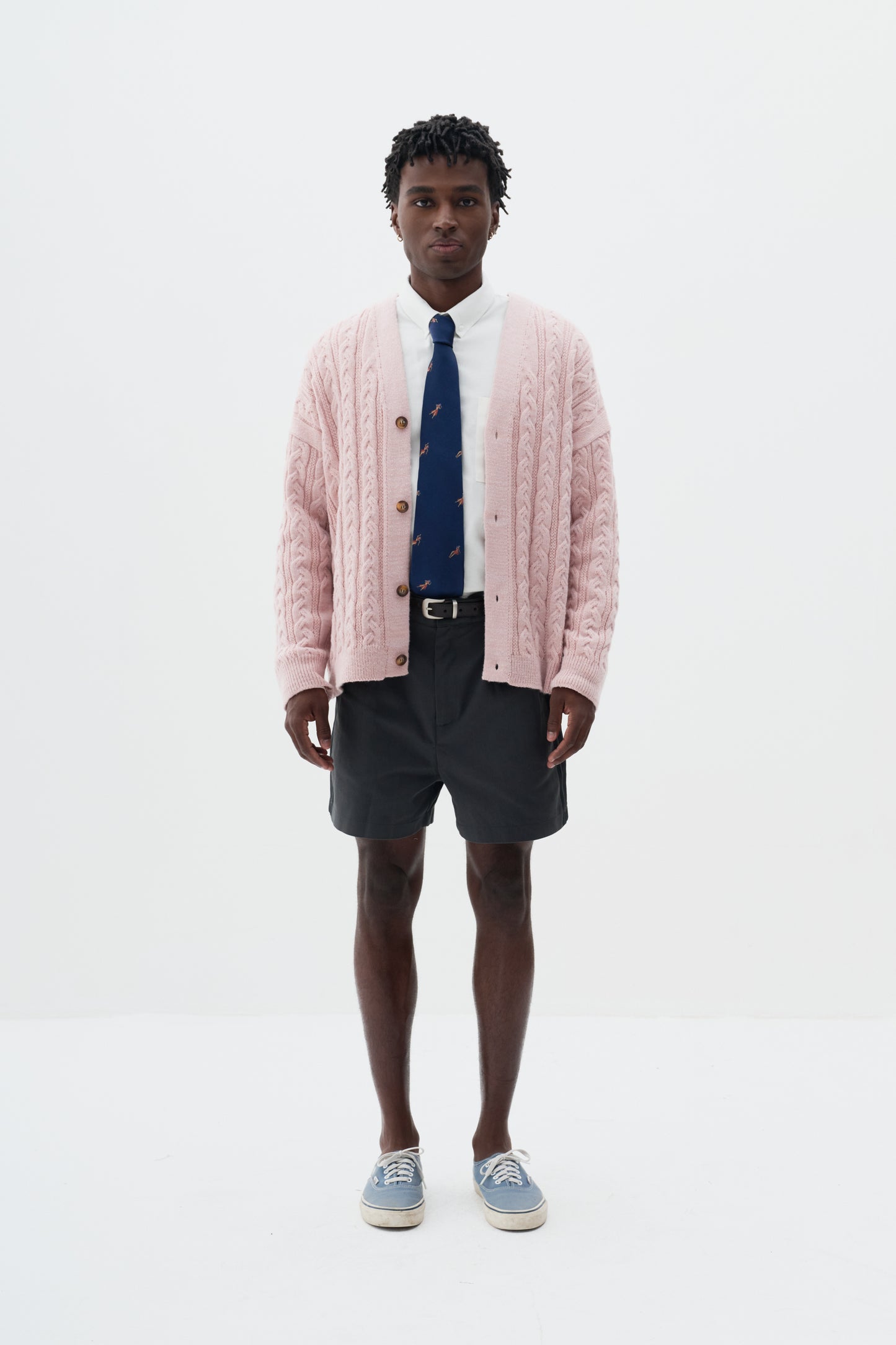 Cardigan Cableknit - Rosa