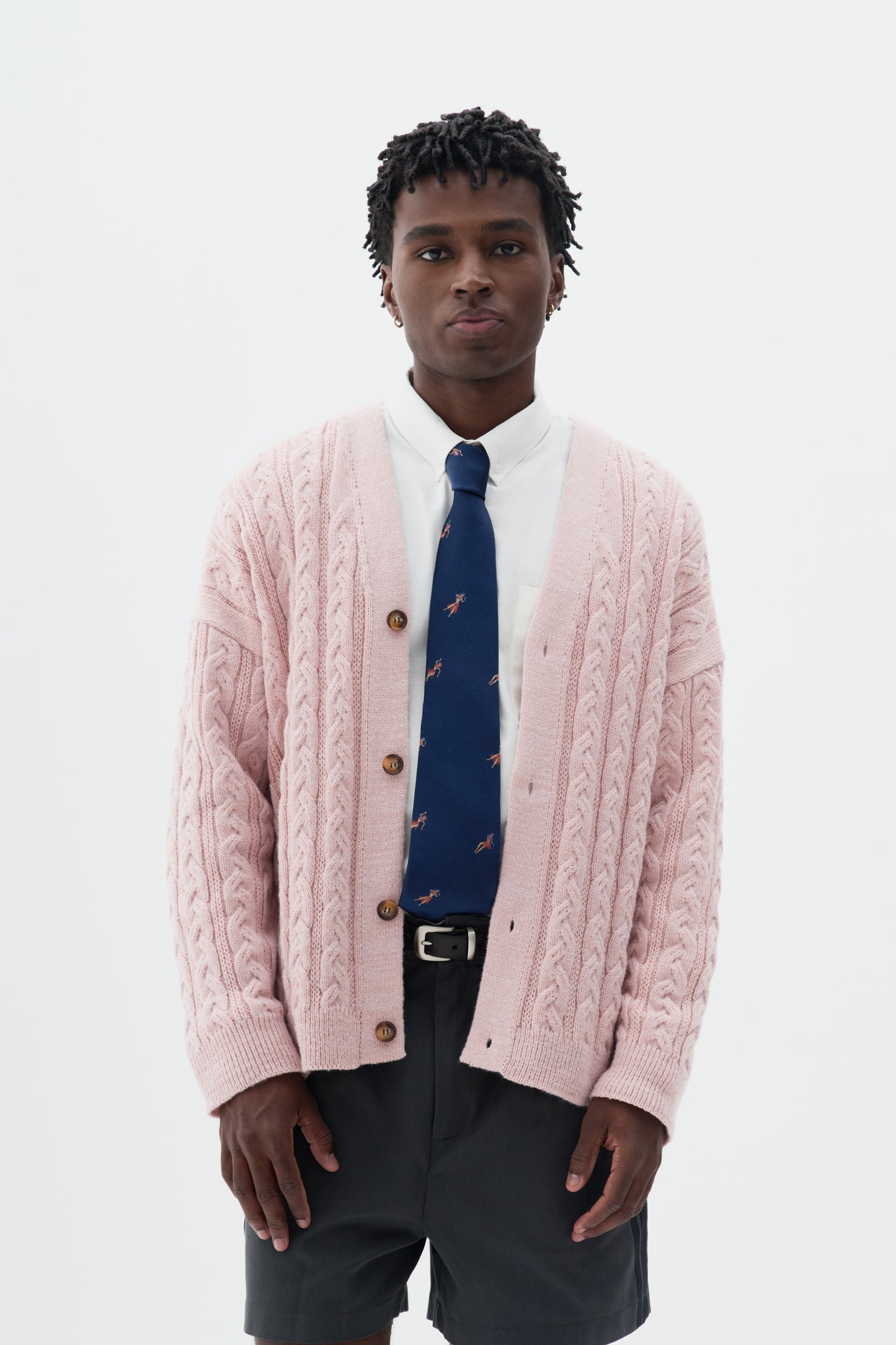 Cardigan Cableknit - Rosa