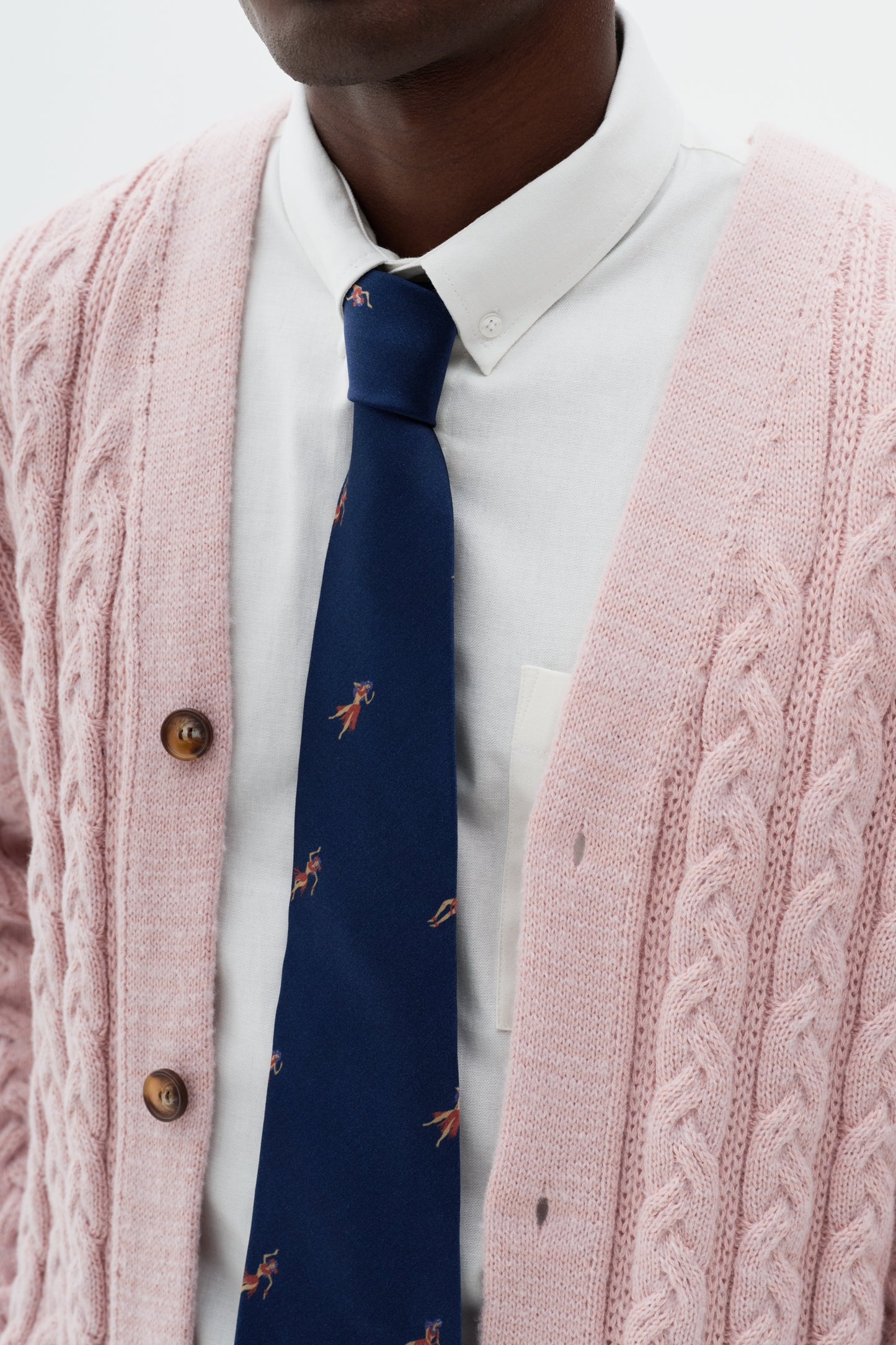 Cardigan Cableknit - Rosa