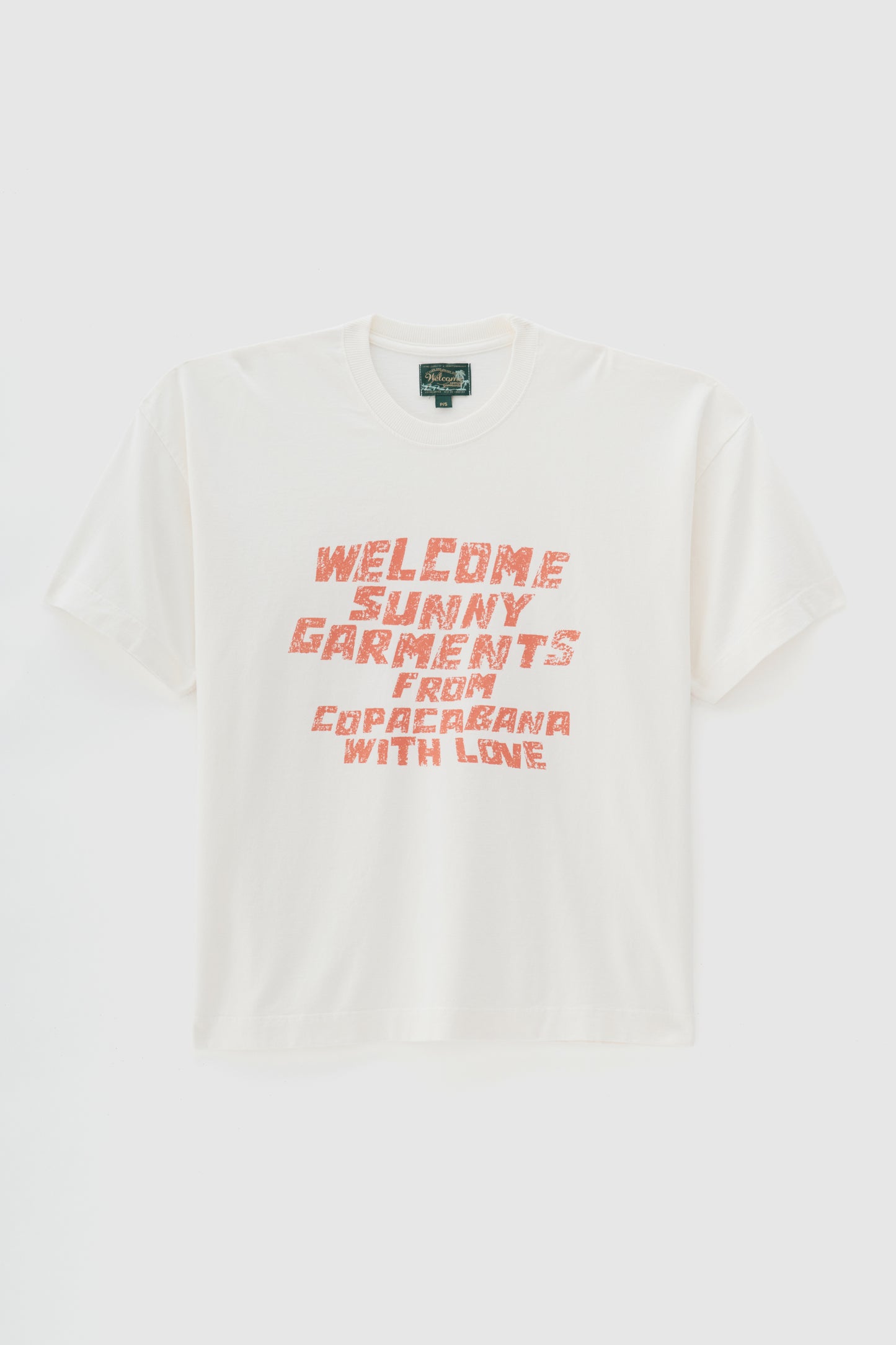 T shirt Boxy Fit Copacabana with Love - Off White