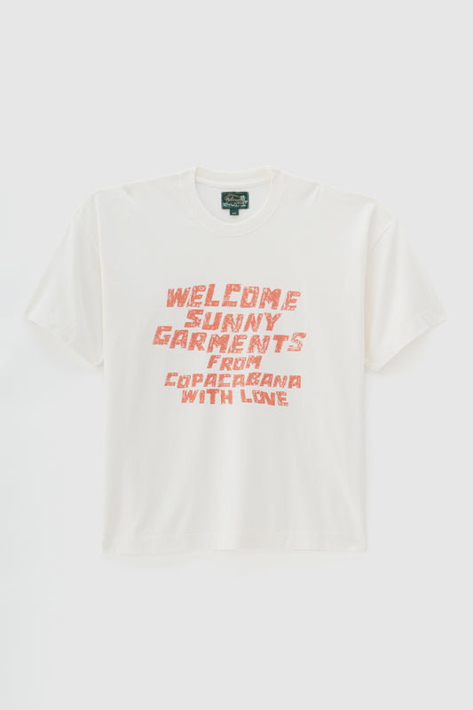 T shirt Boxy Fit Copacabana with Love - Off White