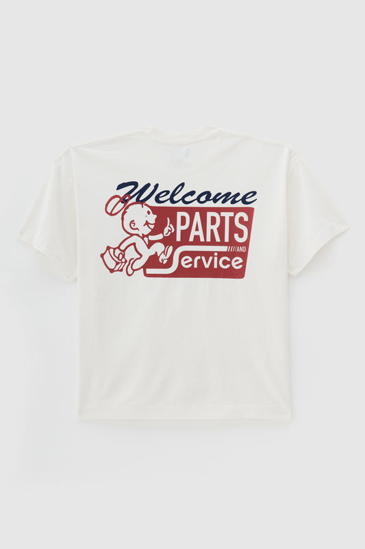 T shirt Boxy Fit Parts & Service - Off White
