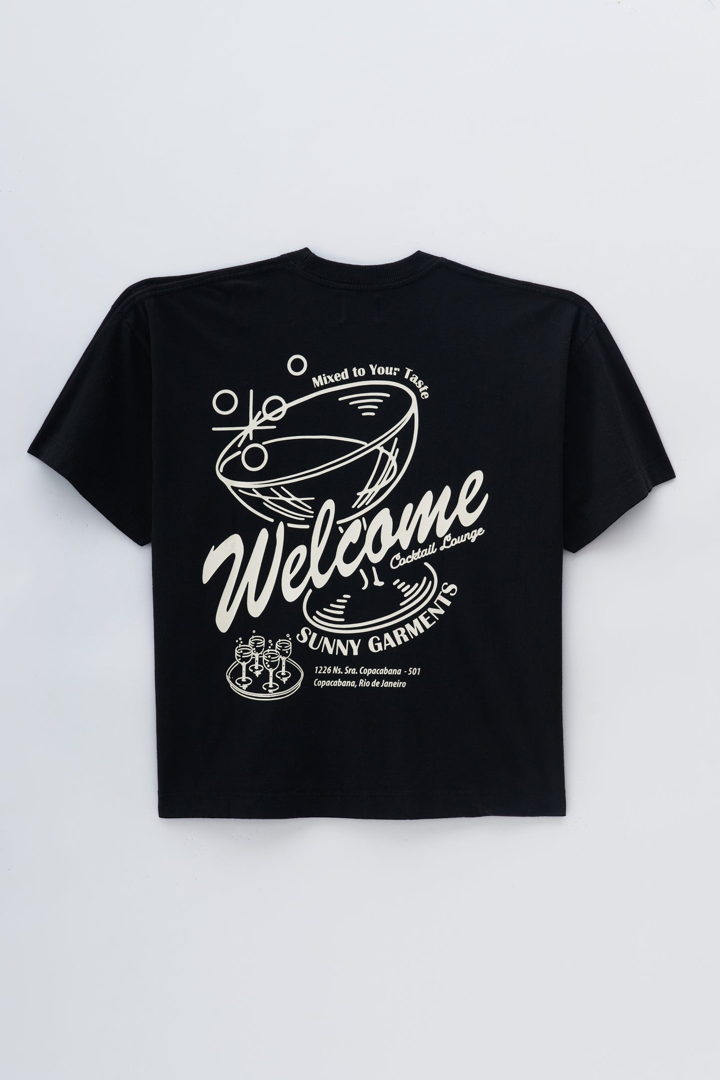 T shirt Boxy Fit Martini - Preto