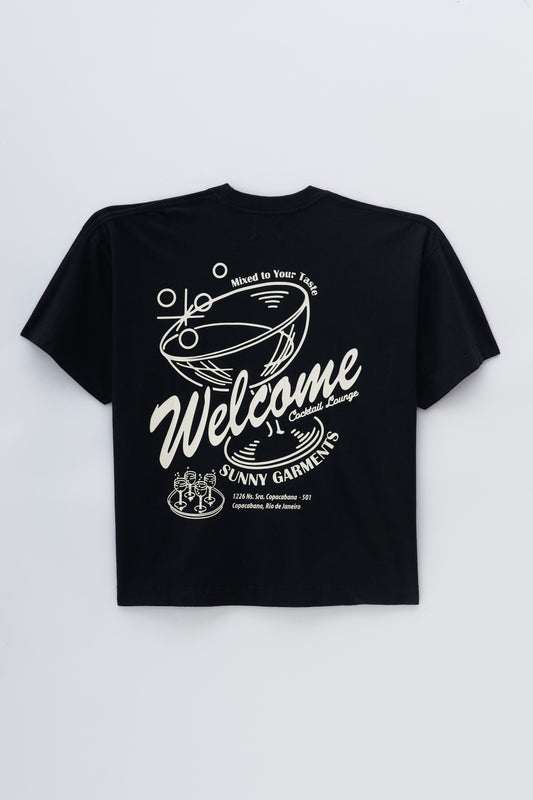 T shirt Boxy Fit Martini - Preto