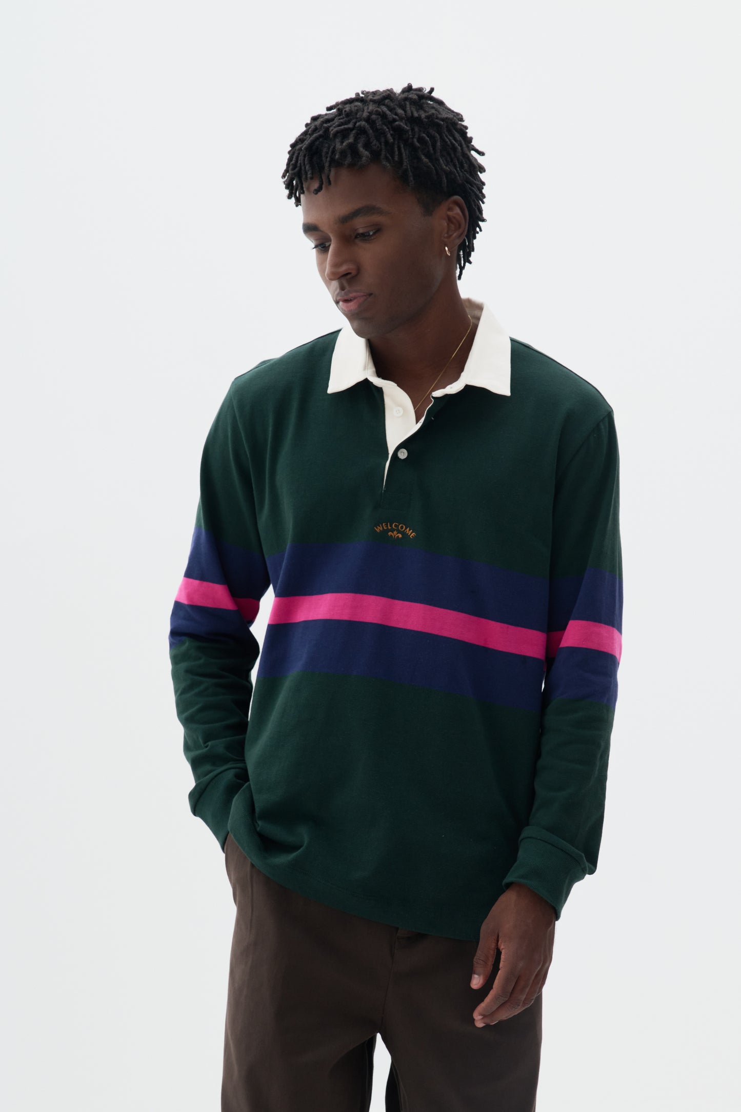 Polo College Rugby Manga Longa - Verde