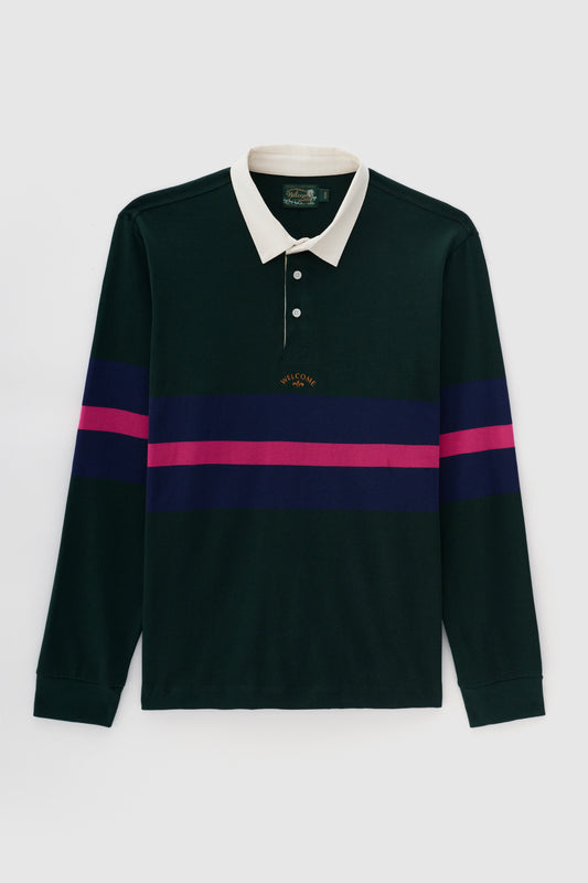 Polo College Rugby Manga Longa - Verde