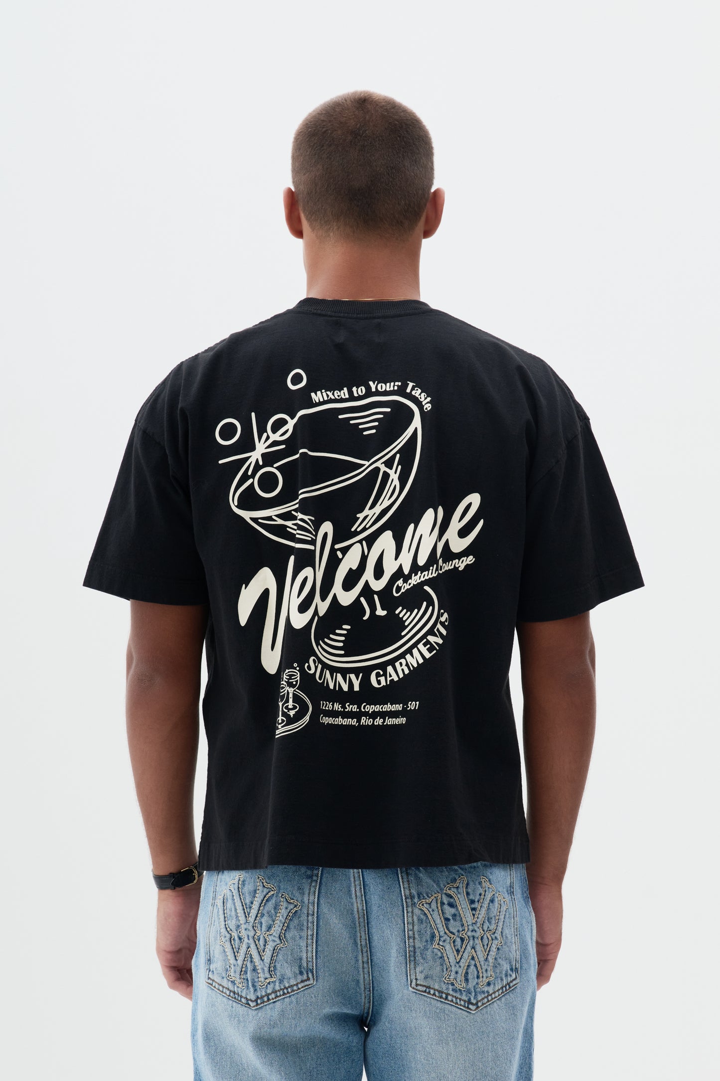 T shirt Boxy Fit Martini - Preto