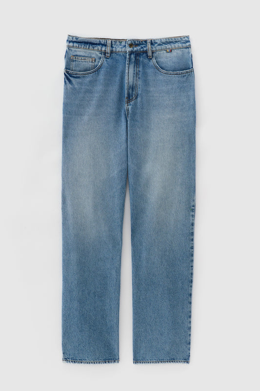 Calça Jeans Straight Five Pockets - Media