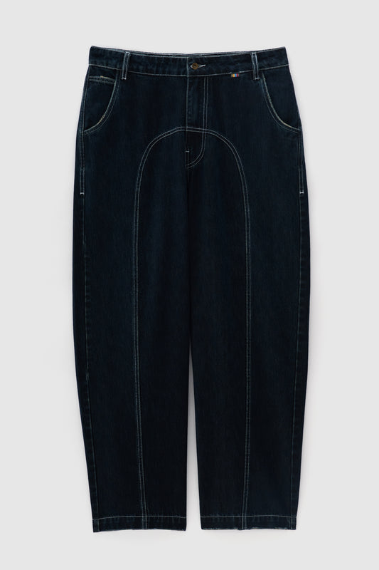 Calça Jeans Wide Stitch - Indigo