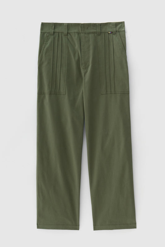 Calça Fatigue Tripla Prega - Verde Militar