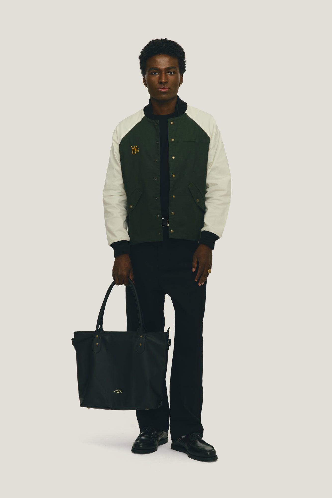 Jaqueta Bomber Raglan - Preto e Verde