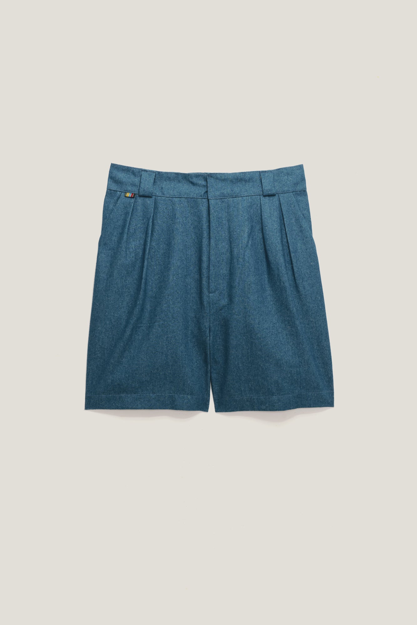 Bermuda Alfaiataria Dupla Prega Jeans - Média