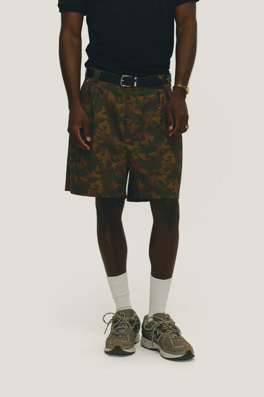 Bermuda Alfaiataria Dupla Prega - Camuflado Felini