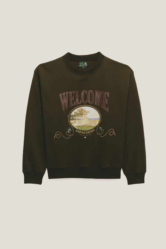 Casaco Crewneck Souvenir - Marrom