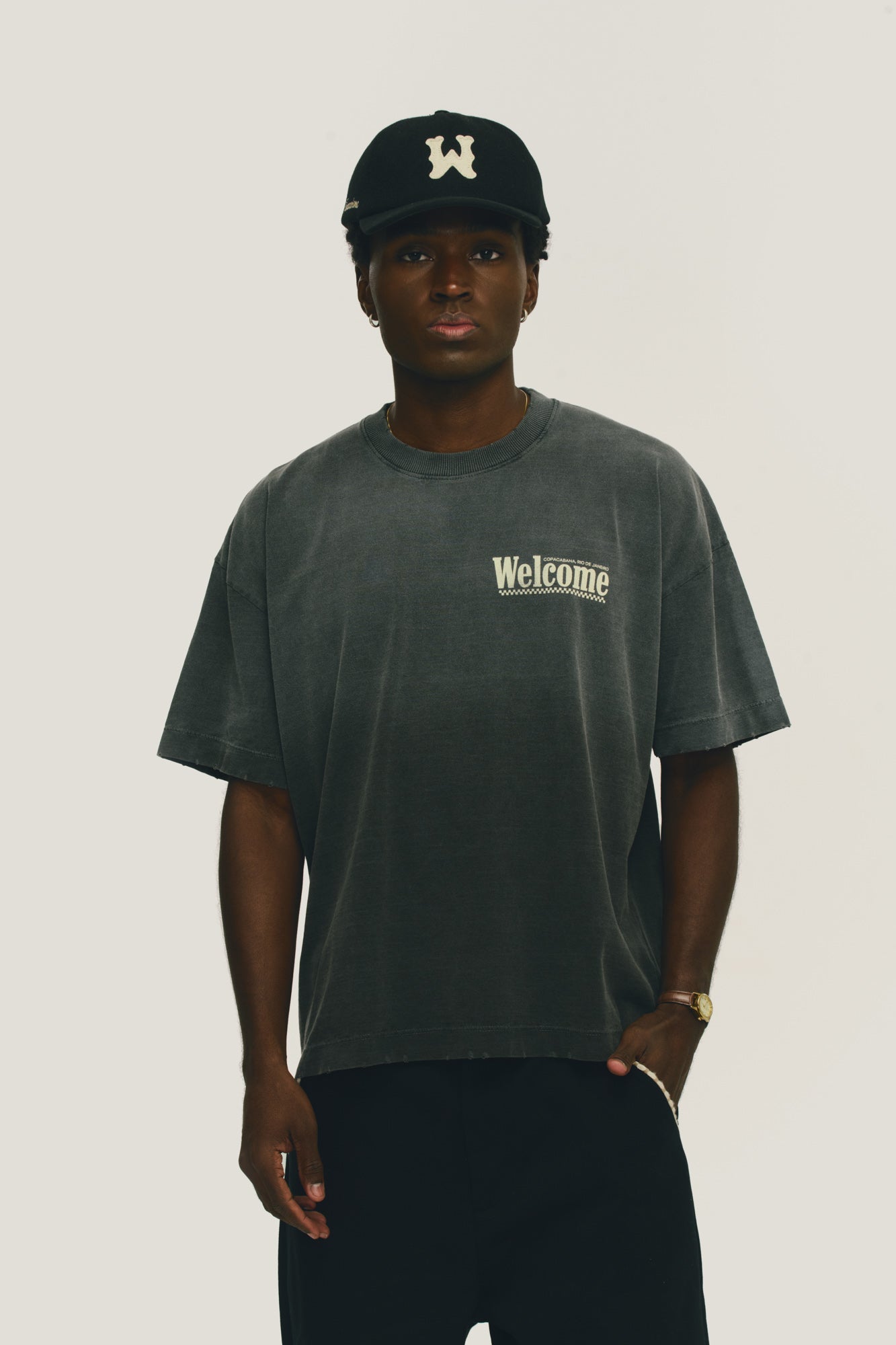 T-Shirt Boxy Fit Taxi Rider - Preto Stoned