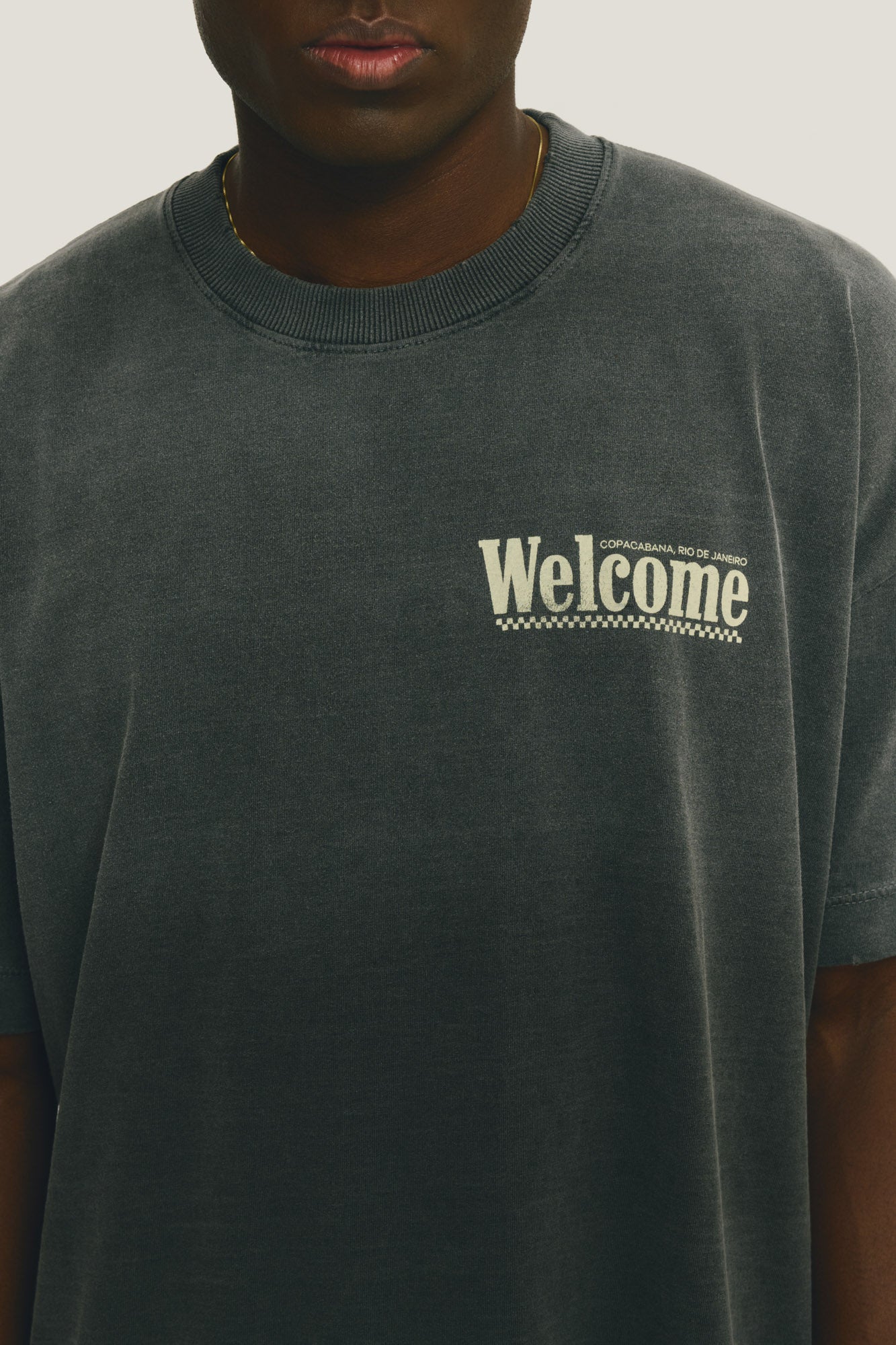 T-Shirt Boxy Fit Taxi Rider - Preto Stoned
