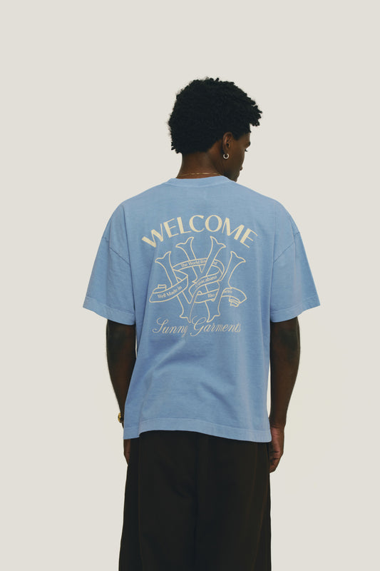 T-Shirt Boxy Fit Bold - Azul Stoned