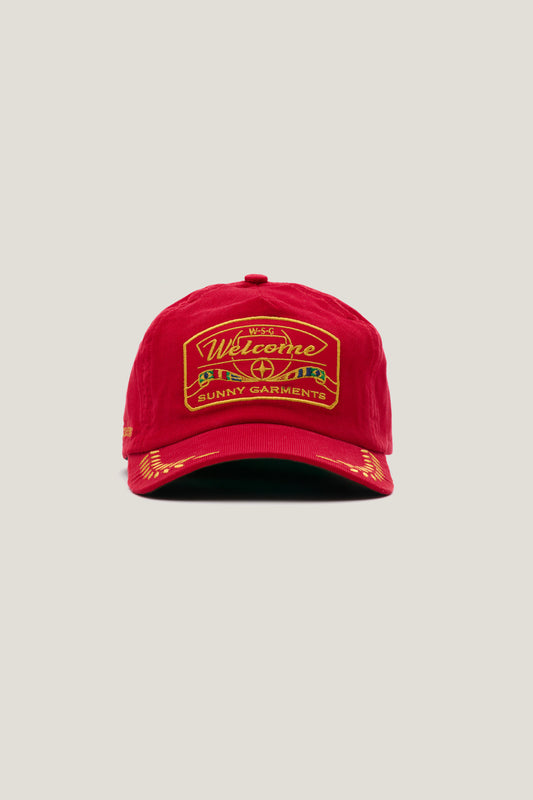 Boné Global Veludo - Vermelho