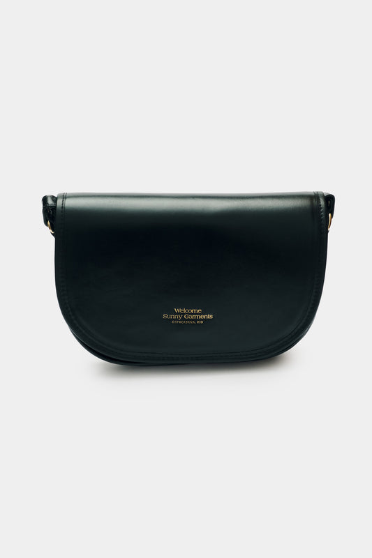 Bolsa de Couro Half Moon - Preta
