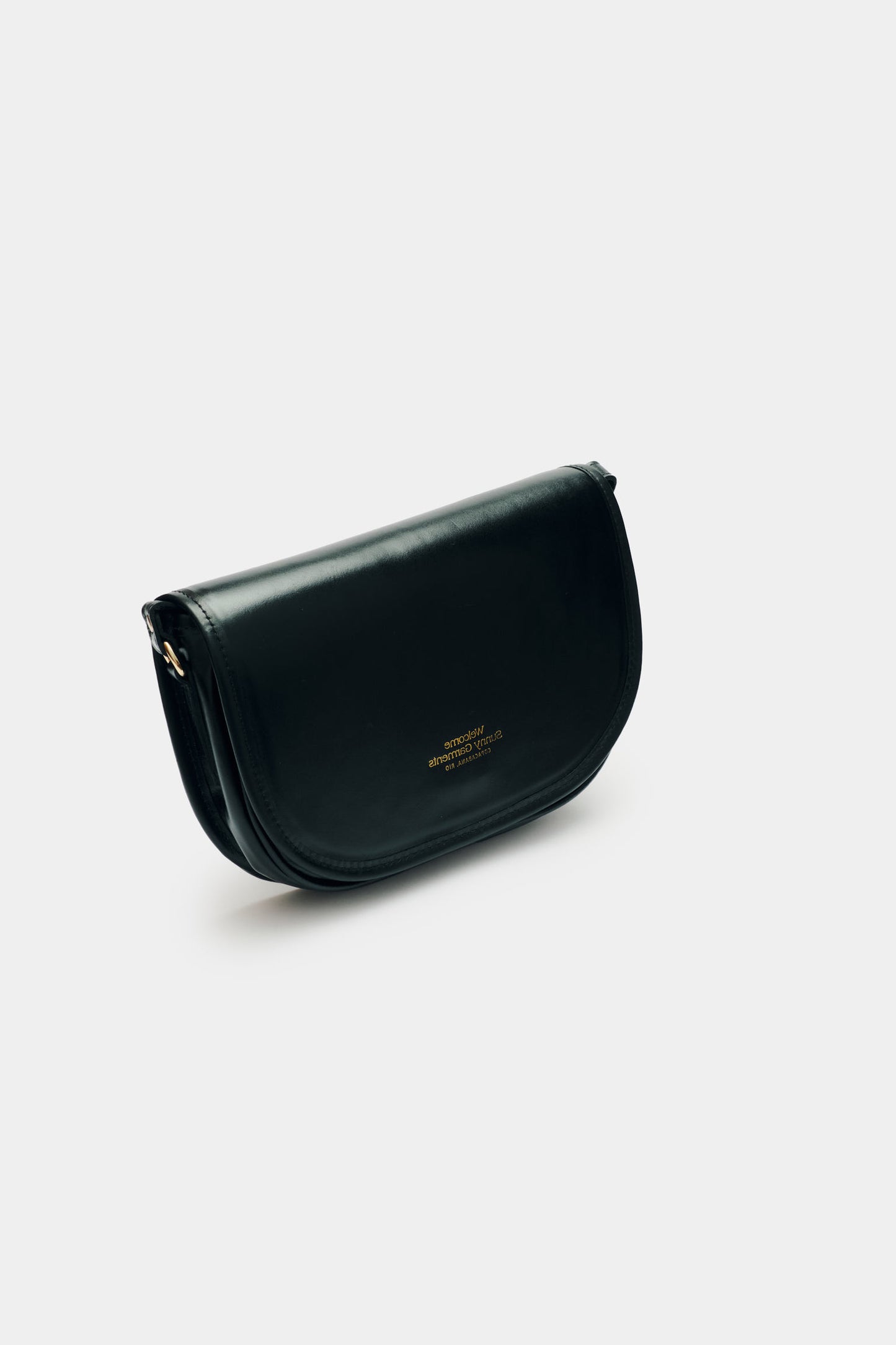 Bolsa de Couro Half Moon - Preta