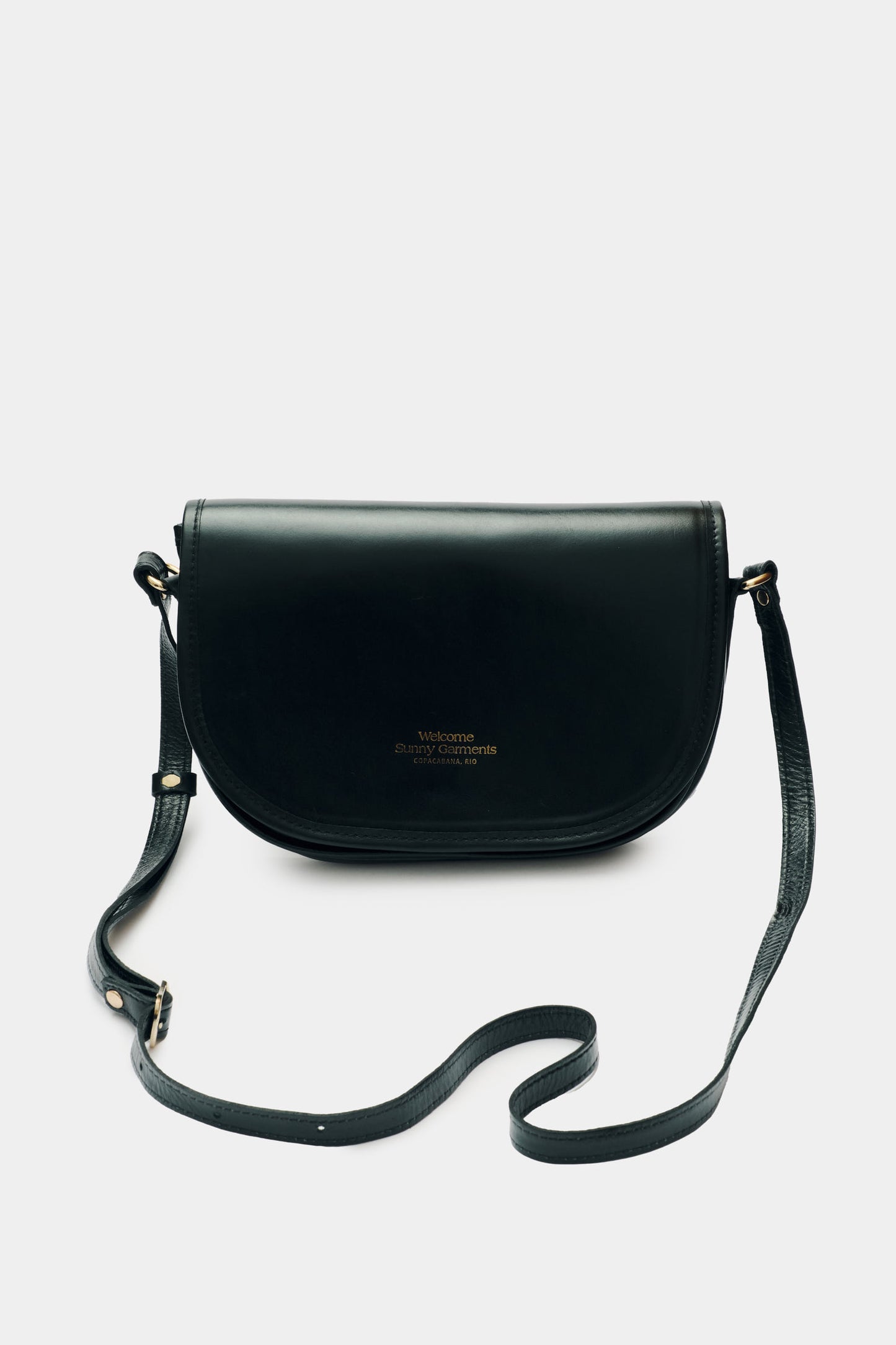 Bolsa de Couro Half Moon - Preta